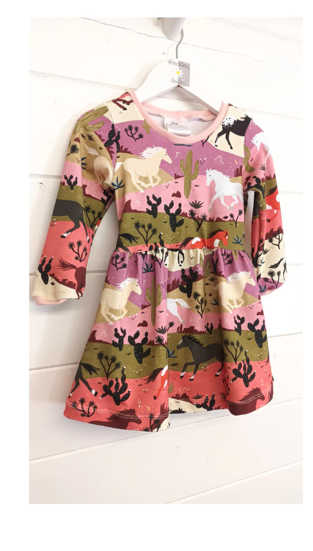 Wild Horses Twirl Jersey Dress Freckles & Daisies