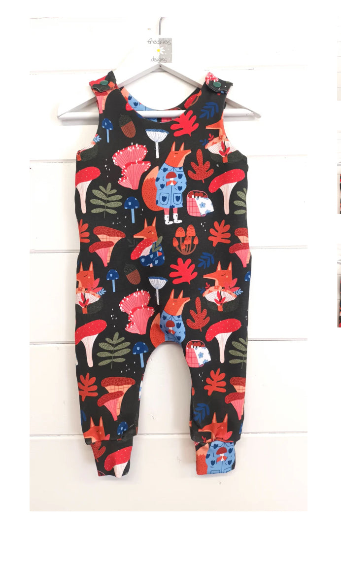 Woodland Fox Green  Romper from Freckles & Daisies