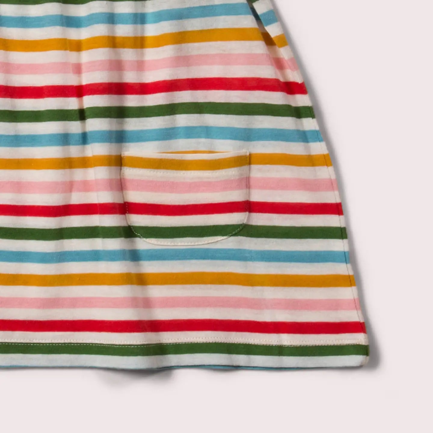 Rainbow Striped Pocket Play Dress Little Green Radicals