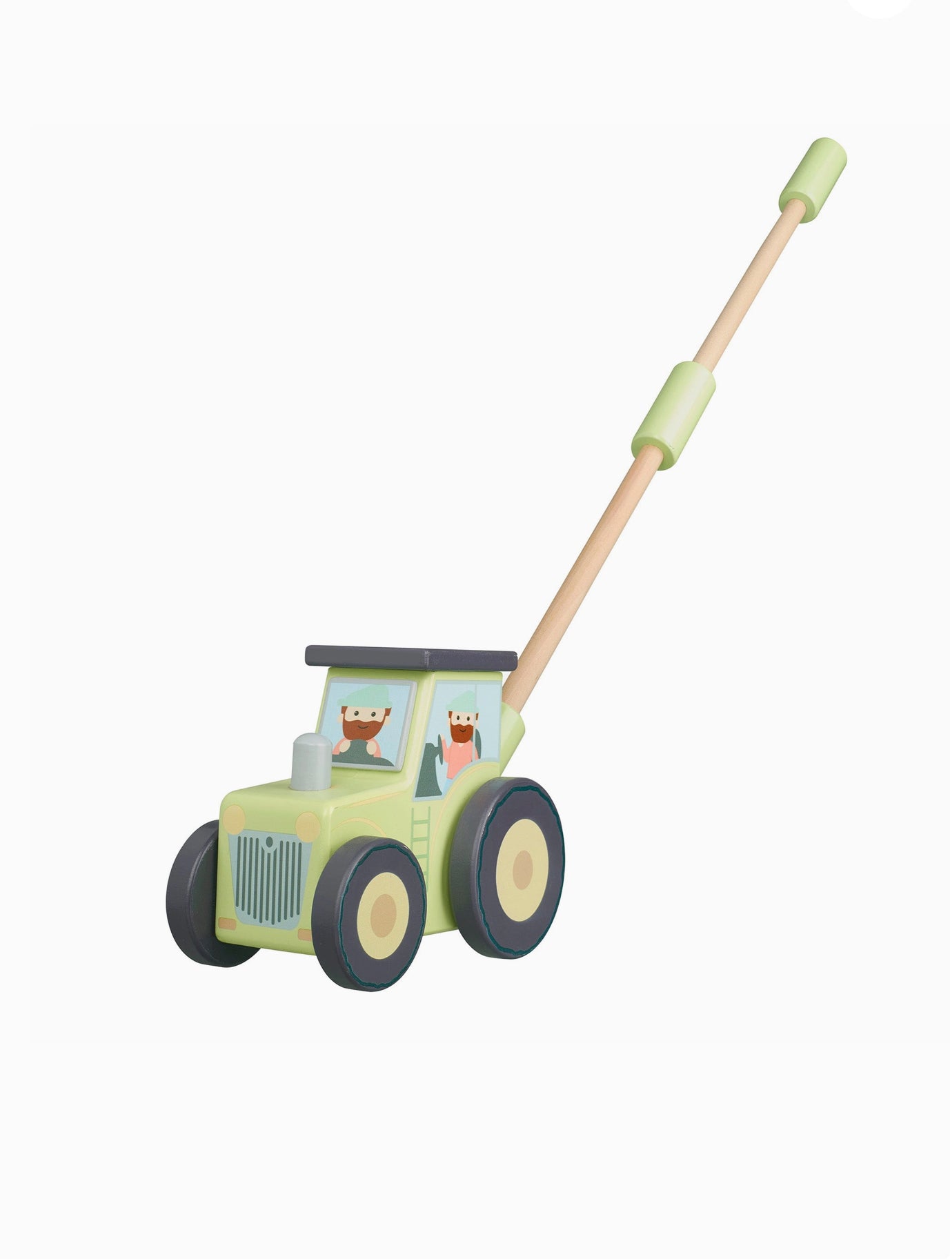 Tractor Boxed Push Along Wooden Toy Orange Tree