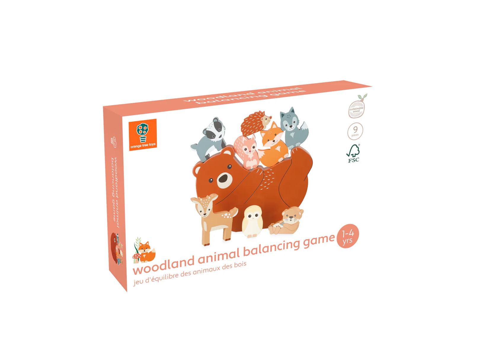 Woodland Animal Balancing Wooden Toy Orange Tree