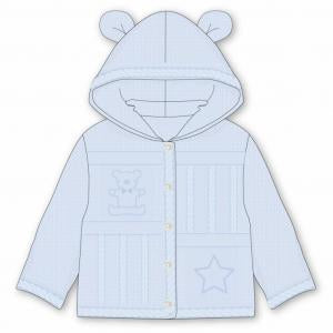 Blue Cotton Knit Cardigan