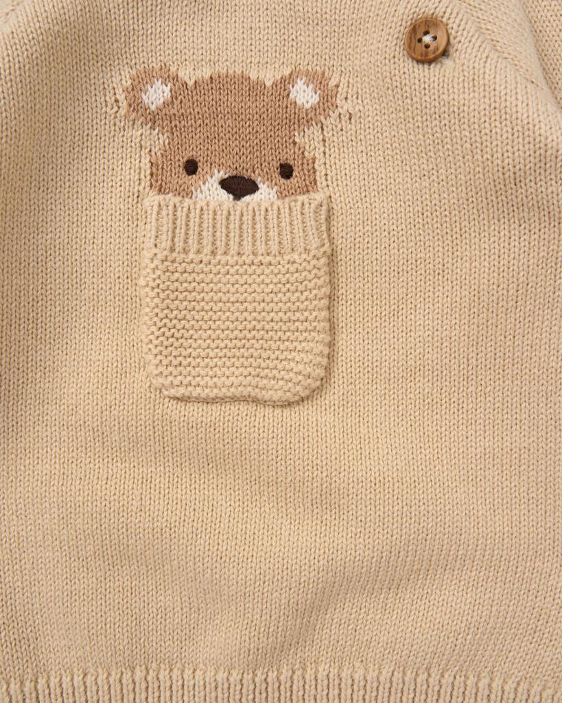 Biscuit Teddy Bear Knitted Set Rock-a-Bye Baby