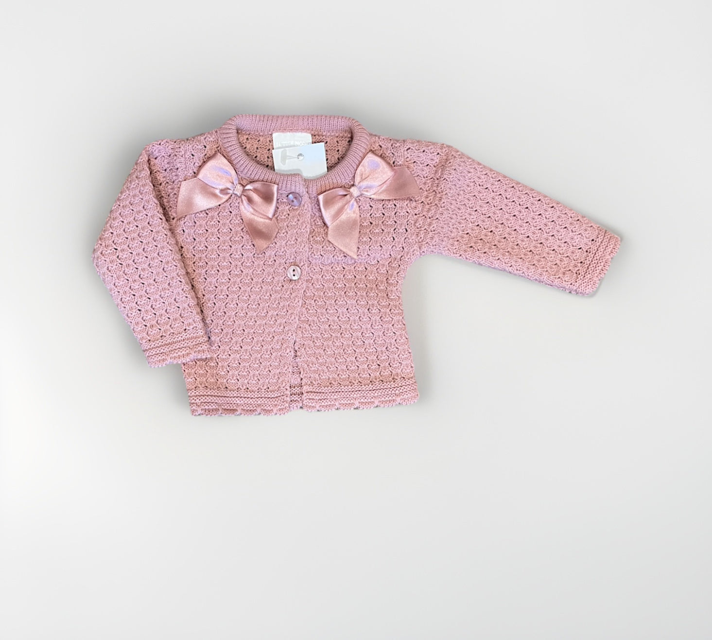 Baby Blush Pink Cardigan Traditional  Little Nosh