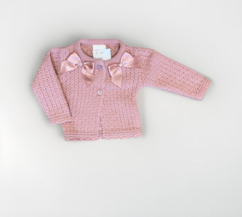 Baby Blush Pink Cardigan Traditional  Little Nosh