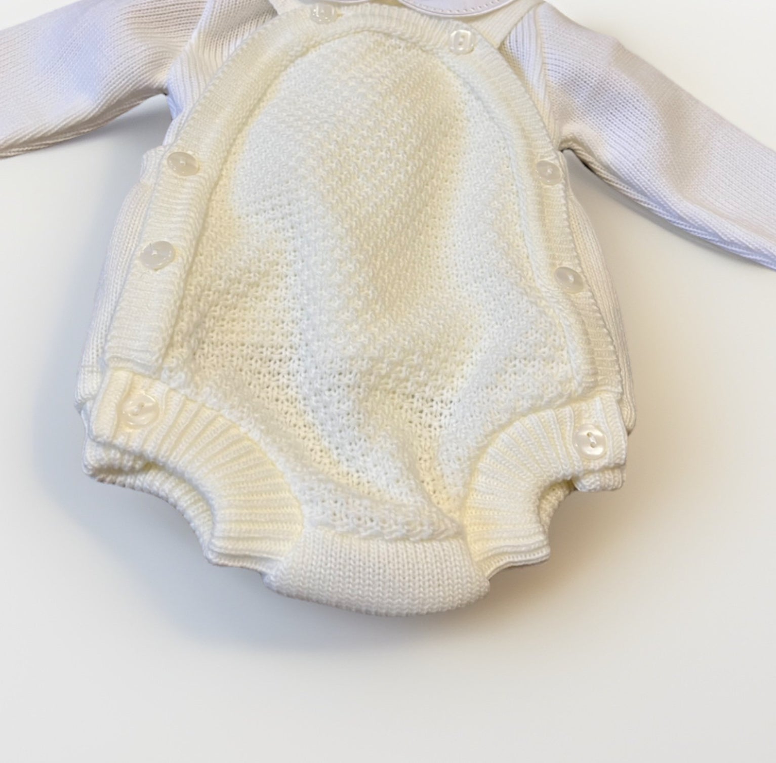 Ivory & White Knitted Romper Outfit Little Nosh