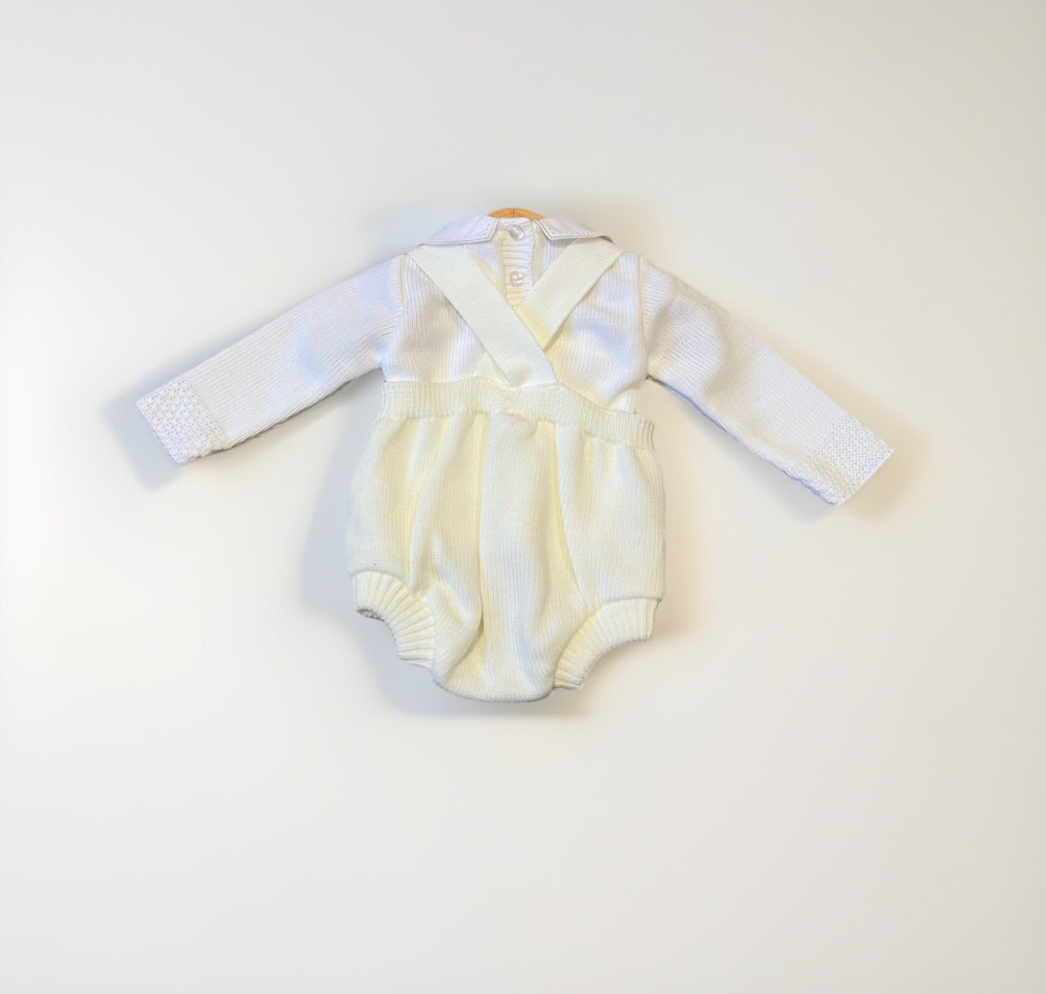 Ivory & White Knitted Romper Outfit Little Nosh
