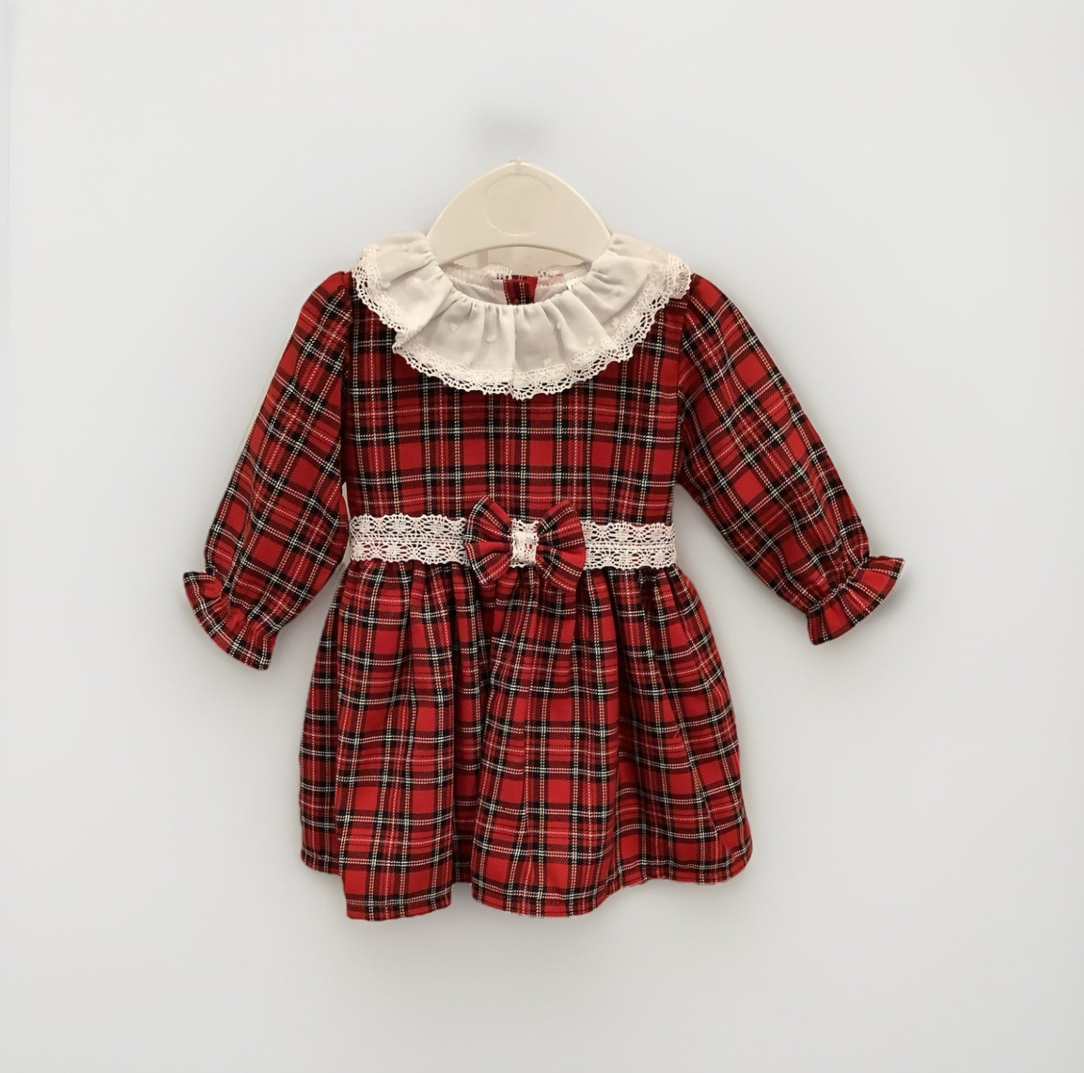 Traditional Red Tartan Dress from  Little Nosh
