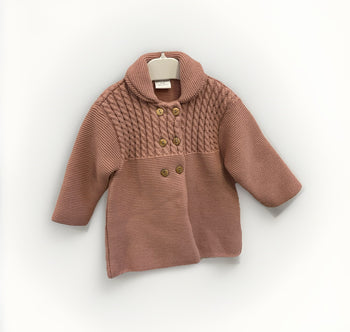 Blush Pink Double Knit Baby Coat Little Nosh