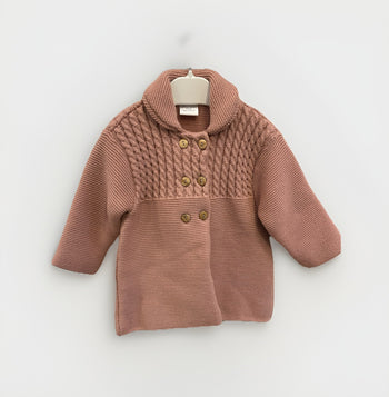 Blush Pink Double Knit Baby Coat Little Nosh