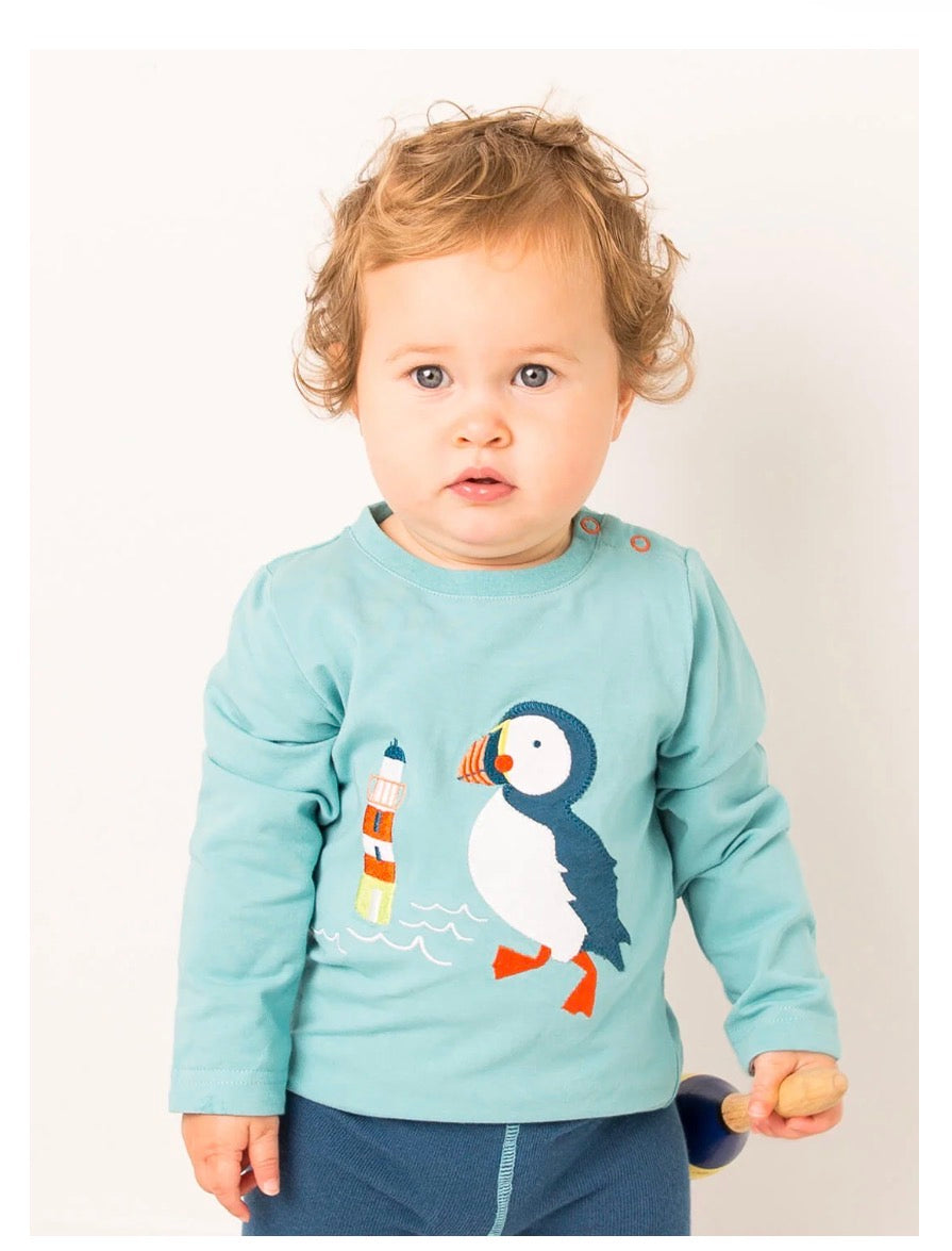 Kenzie the Puffin Long Sleeved T-shirt Blade & Rose