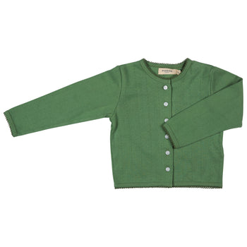 Pigeon Organics Green Pointelle Cardigan