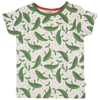 Pigeon Organics Whale Print Short sleeve T-Shirt