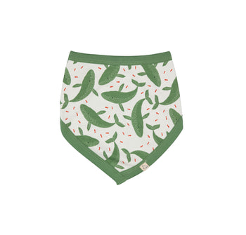 Whales Print Dribble Bib Pigeon Organic