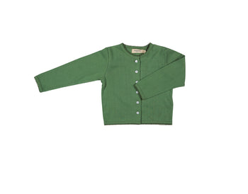 Pigeon Organics Green Pointelle Cardigan