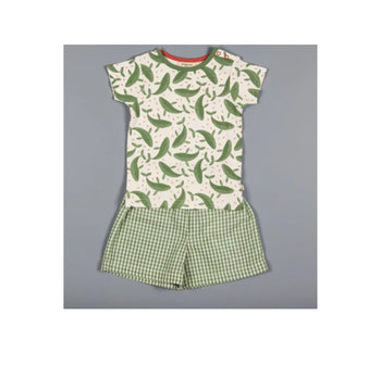 Pigeon Organics Green Check Summer Shorts