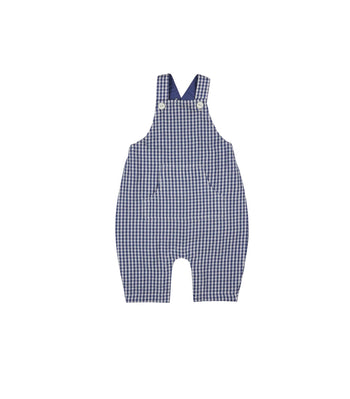 Pigeon Organics Baby Dungarees Blue  Seersucker Check