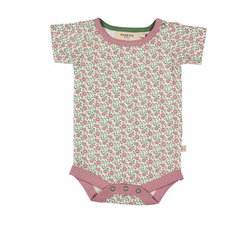 Pigeon Organics Ditsy Pink Print Summer Body