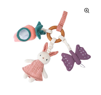 Baby Activity Ring - Pink Rabbit (Organic Cotton)