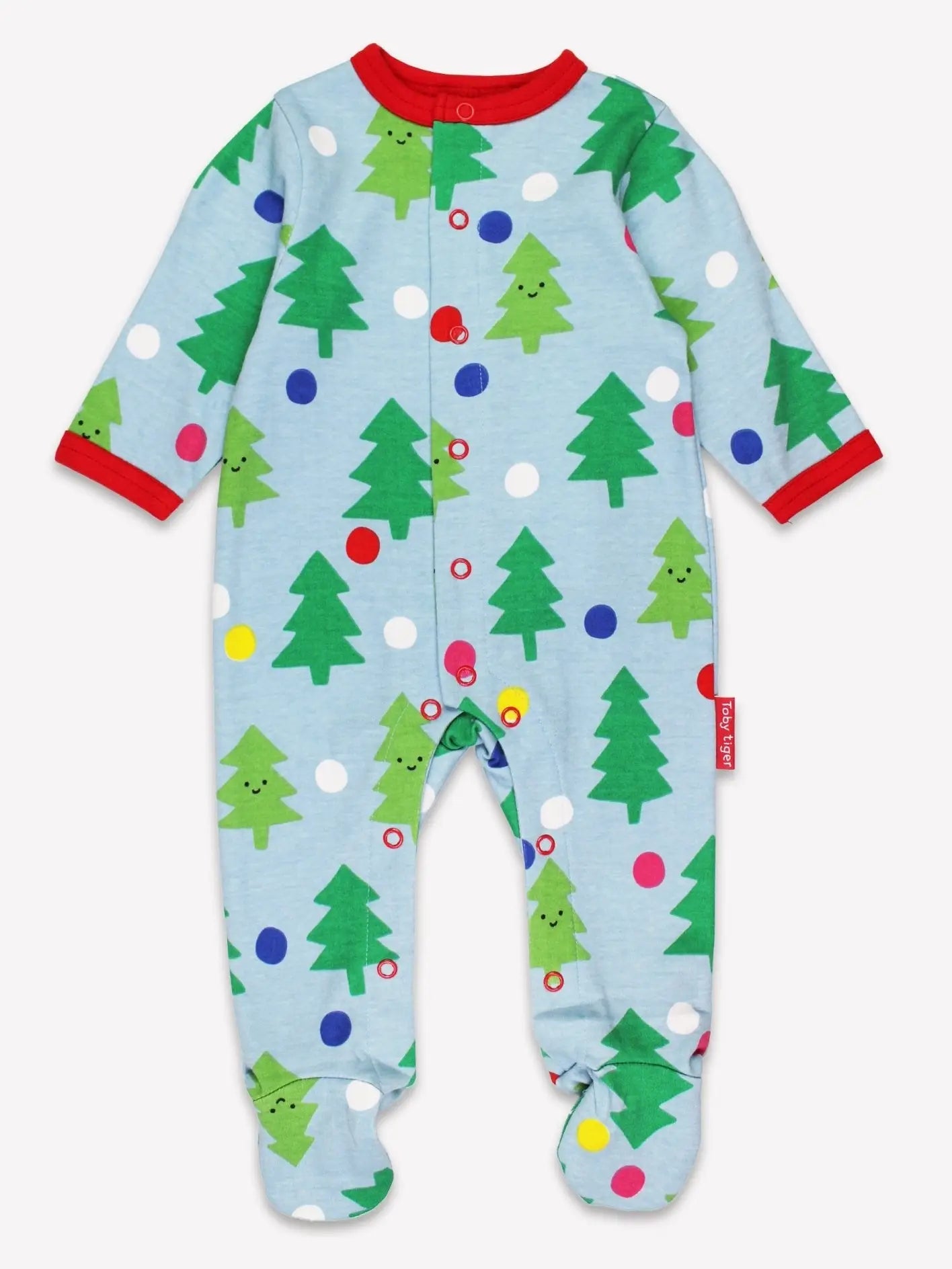 Organic Christmas Tree Sleepsuit Toby Tiger