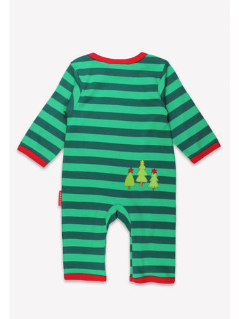 Organic Christmas Bear Applique Suit Toby Tiger