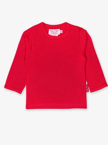 Organic Long Sleeved Red Top Toby Tiger