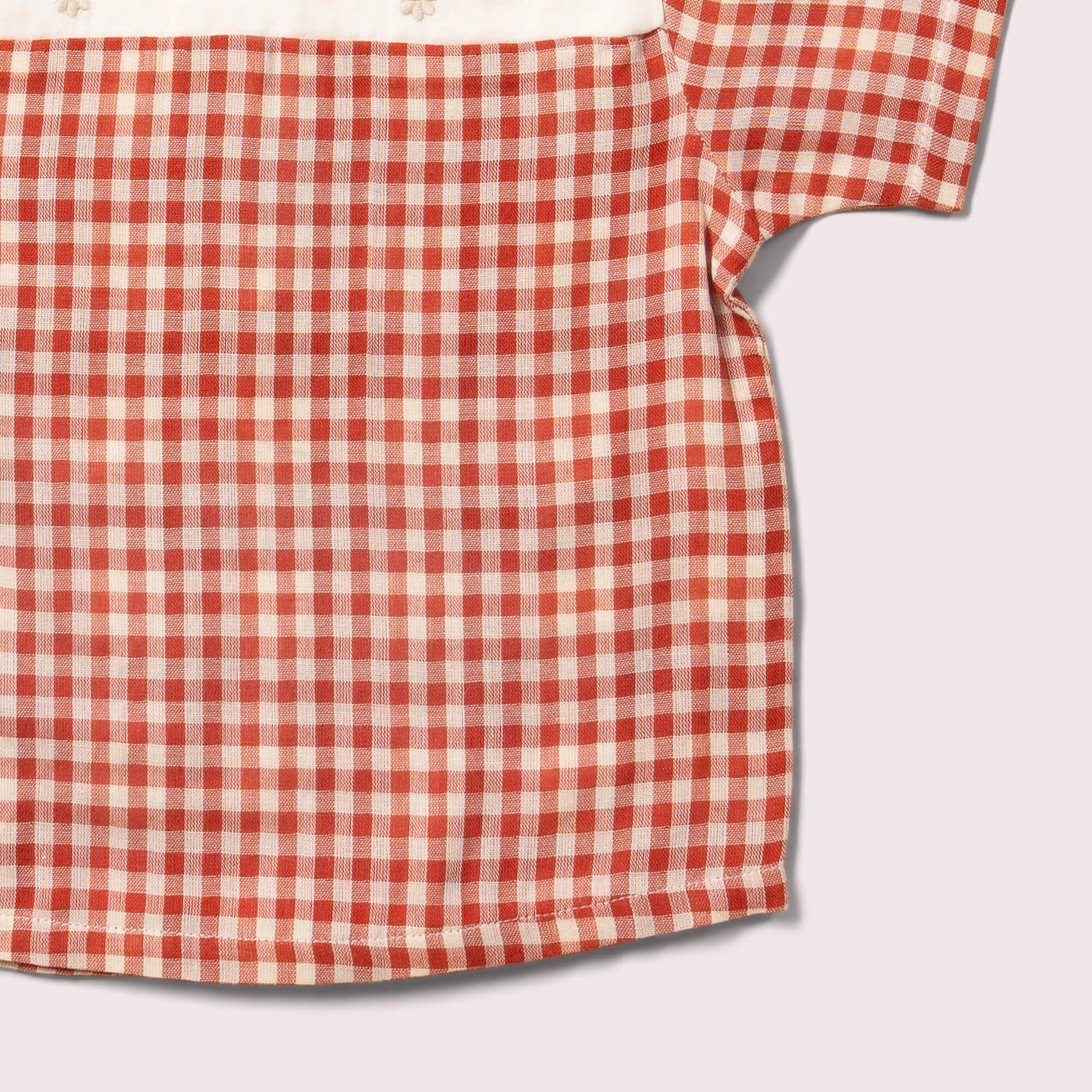 Red Check loose Short Sleeve Top Little Green Radicals