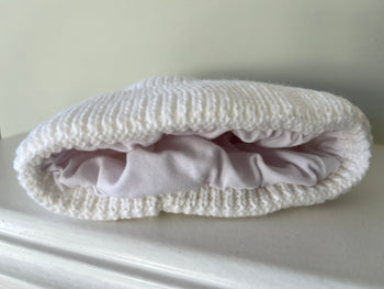 Timeless white Ivory  Knit Hat Little Nosh