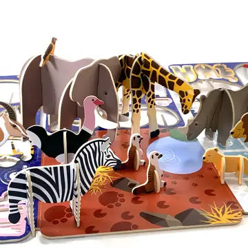 Play Press Savannah Animals Pop-out Playset