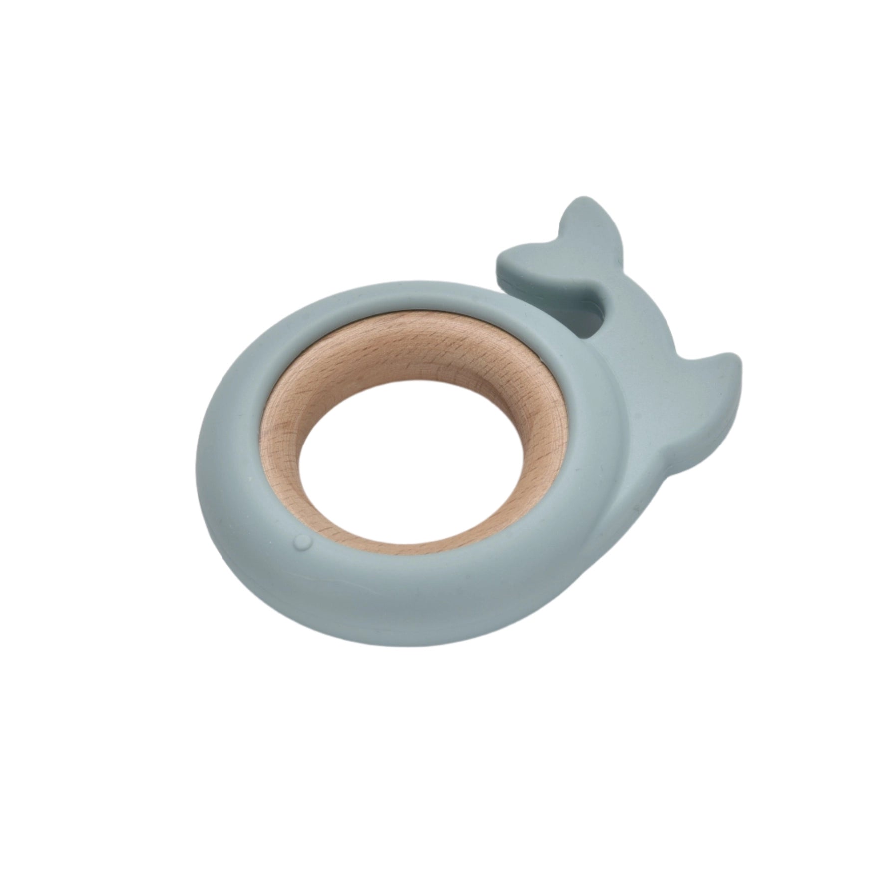 Whale Wooden & Silicone Teething Ring Jumini