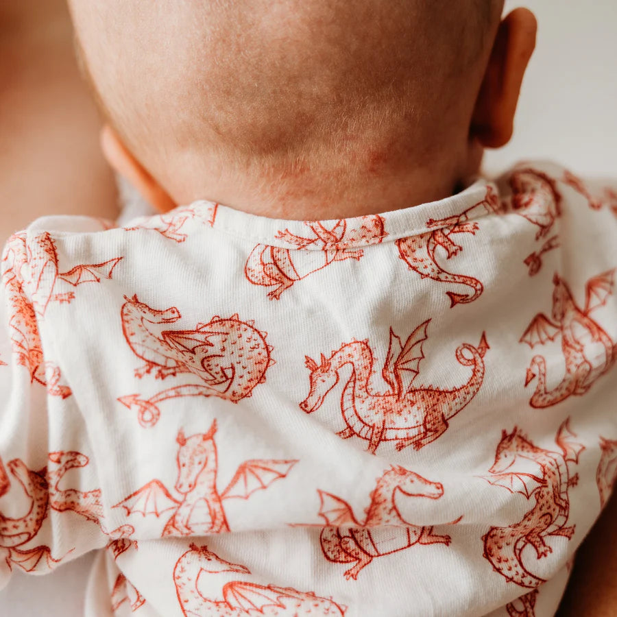 Dragon Print  Zip up Sleepsuit Fox & Lottie