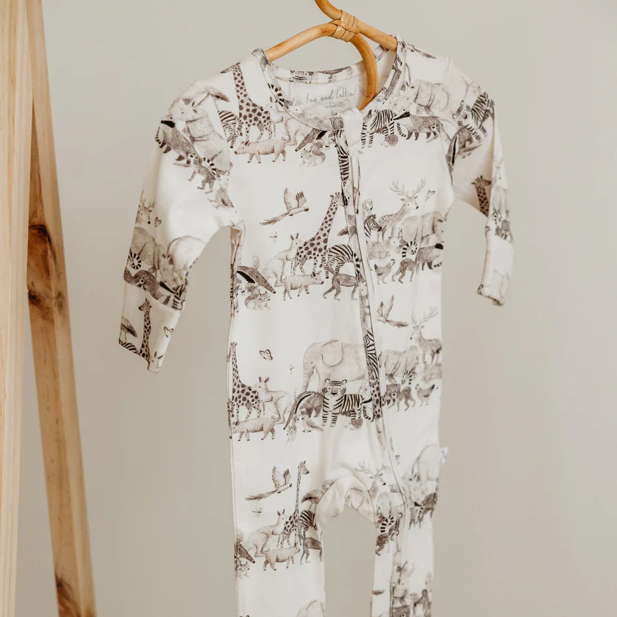 Animals Zip up Sleepsuit Fox & Lottie