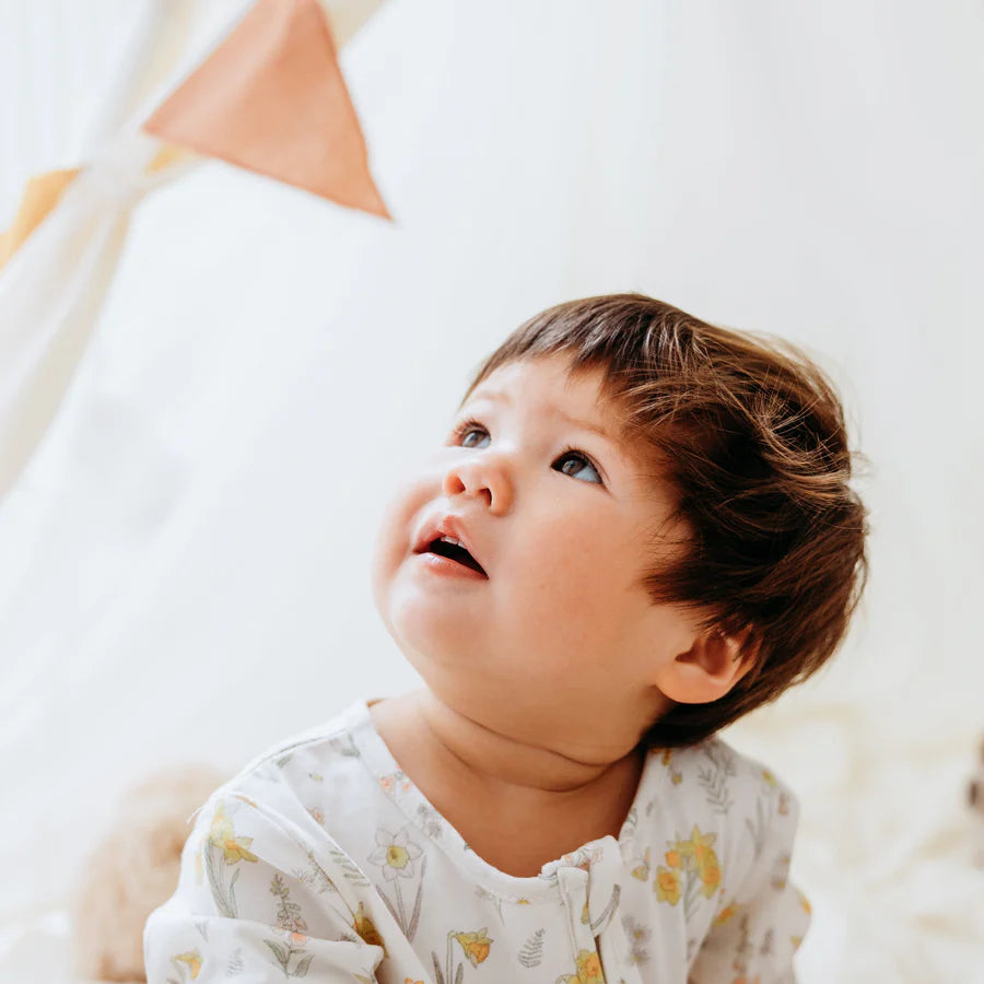 Daffodil Print Zip up Sleepsuit Fox & Lottie