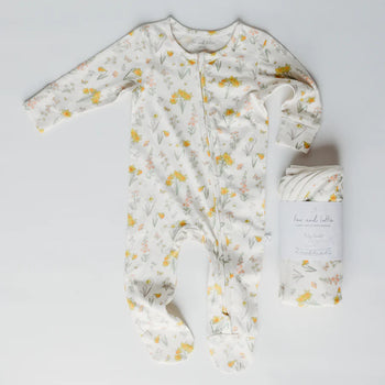 Daffodil Print Zip up Sleepsuit Fox & Lottie