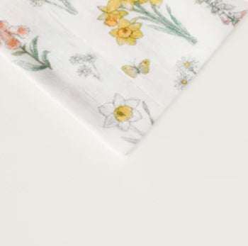 Daffodil Print Muslin Square Fox & Lottie