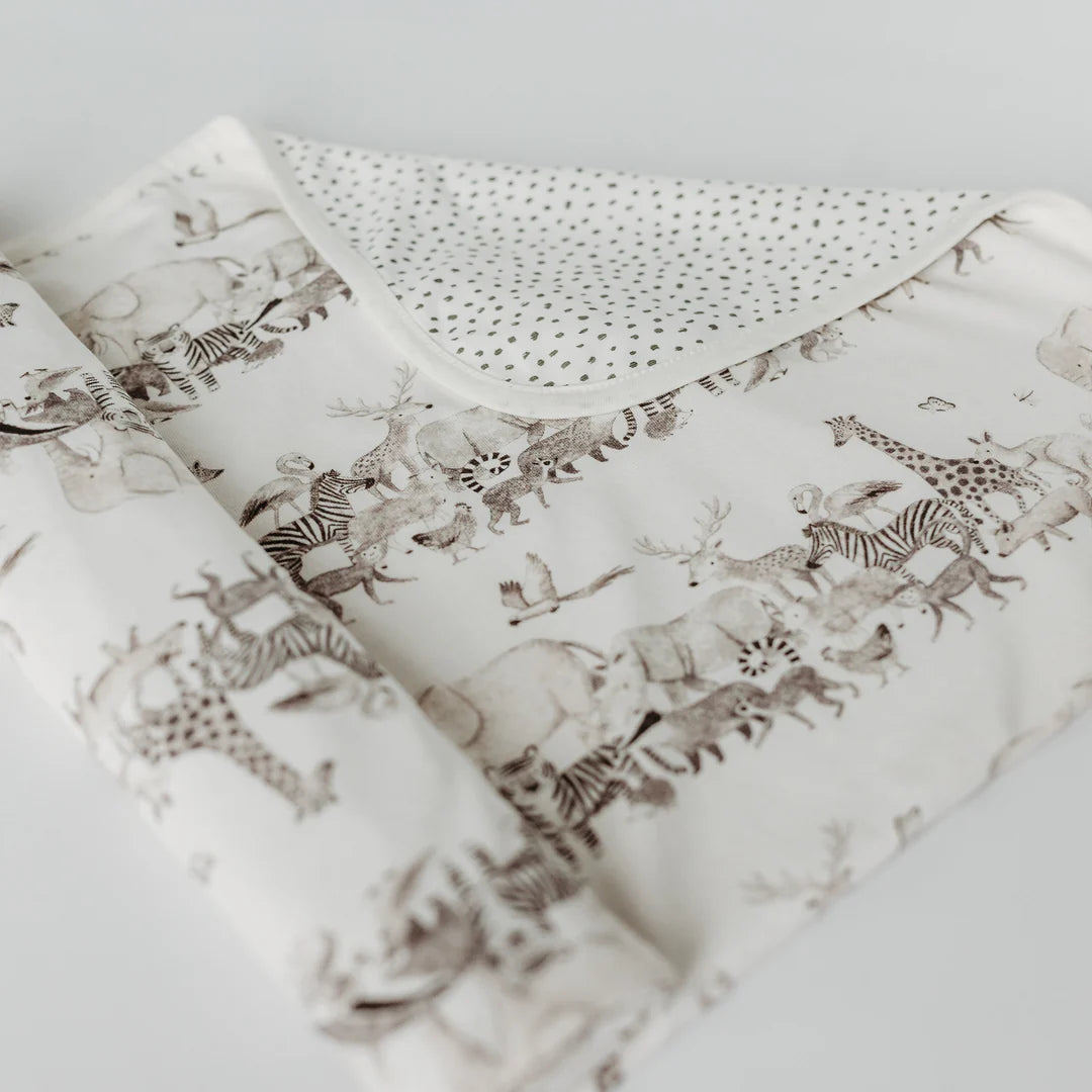 Animal Monochrome Blanket Fox & Lottie