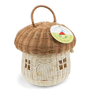 Rattan Mushroom House Basket