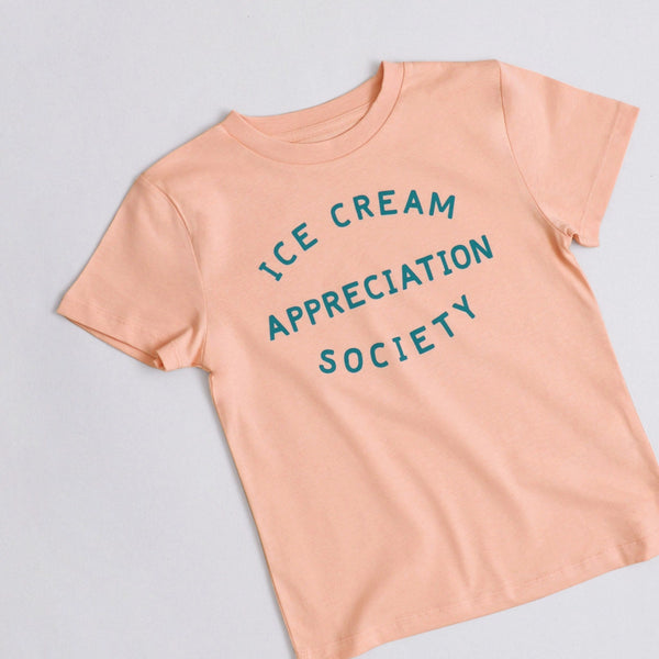 Ice Cream Appreciation Society Peach Colour  T-Shirt