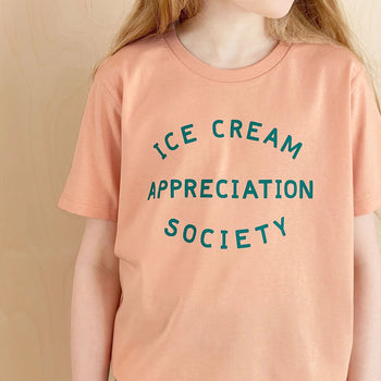 Ice Cream Appreciation Society Peach Colour  T-Shirt