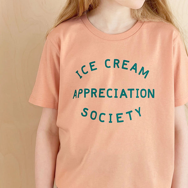 Ice Cream Appreciation Society Peach Colour  T-Shirt