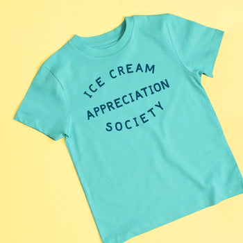 Ice Cream Appreciation Society Tropical Turquoise Colour  T-Shirt