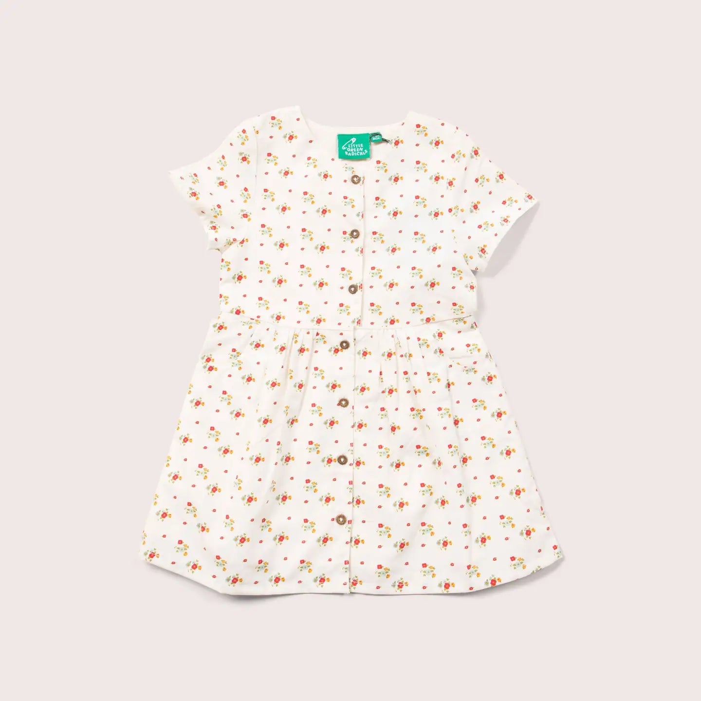 Spring Flowers Button Through Dress Little Green Radicals