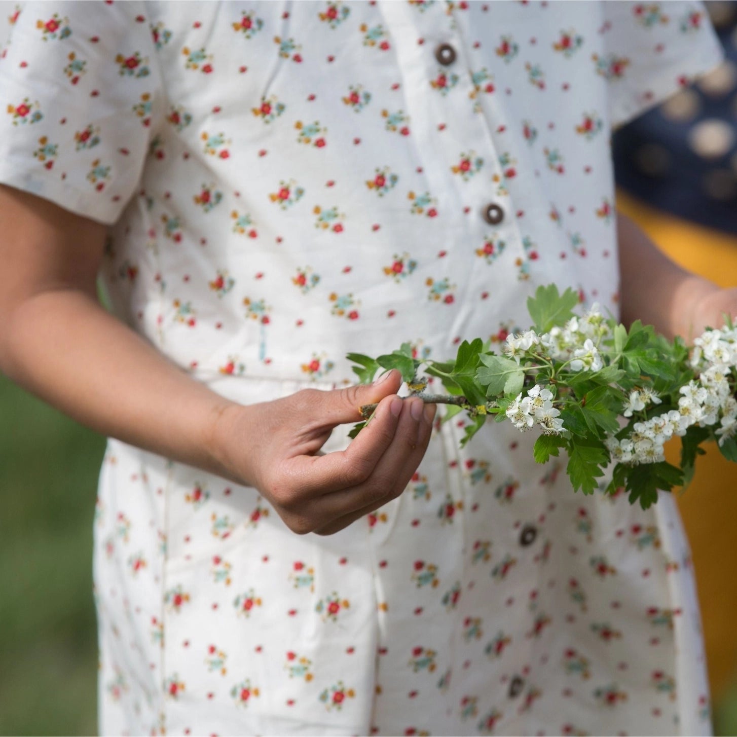 Spring Flowers Button Through Dress Little Green Radicals