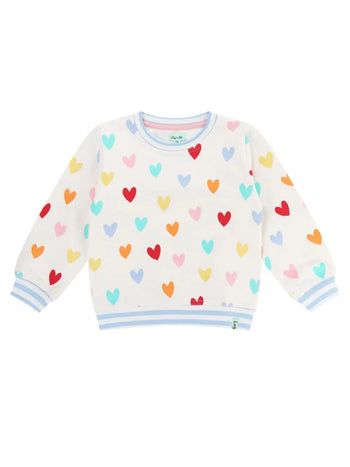 Multicoloured Hearts Sweatshirt Lilly & Sid