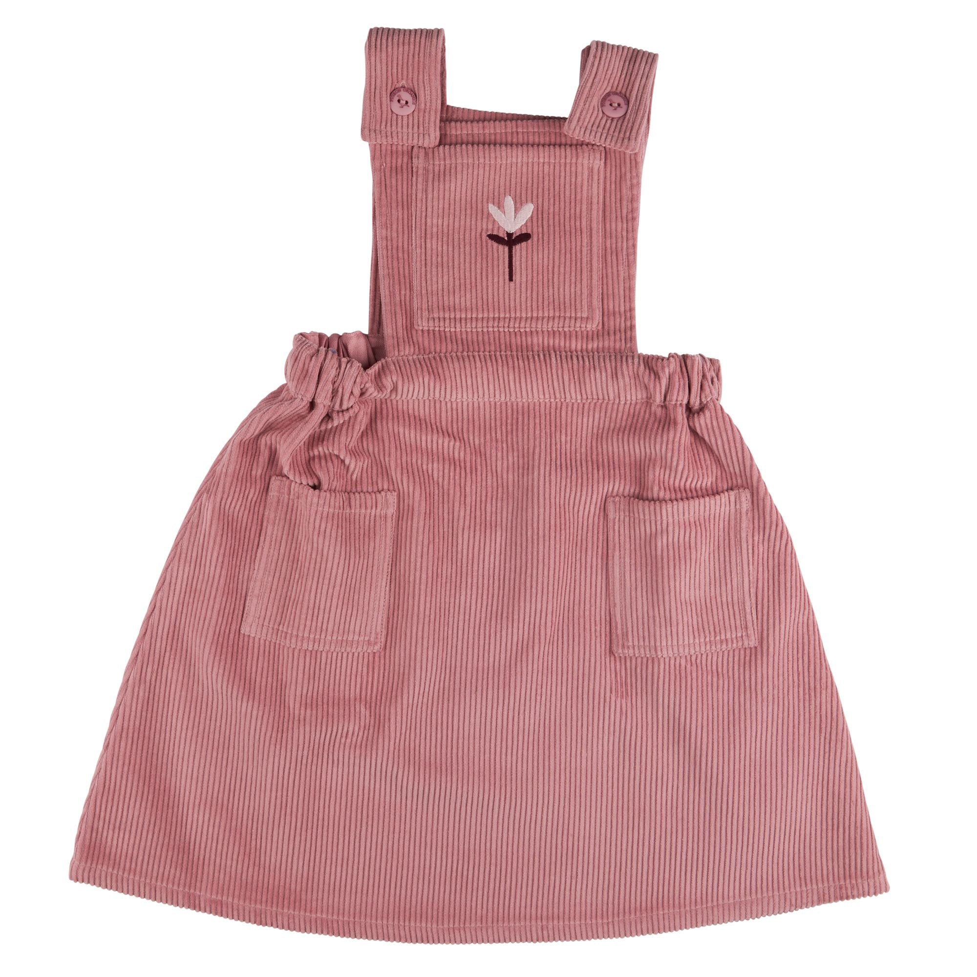 Pigeon Organics Pink Cord Pinafore Dress