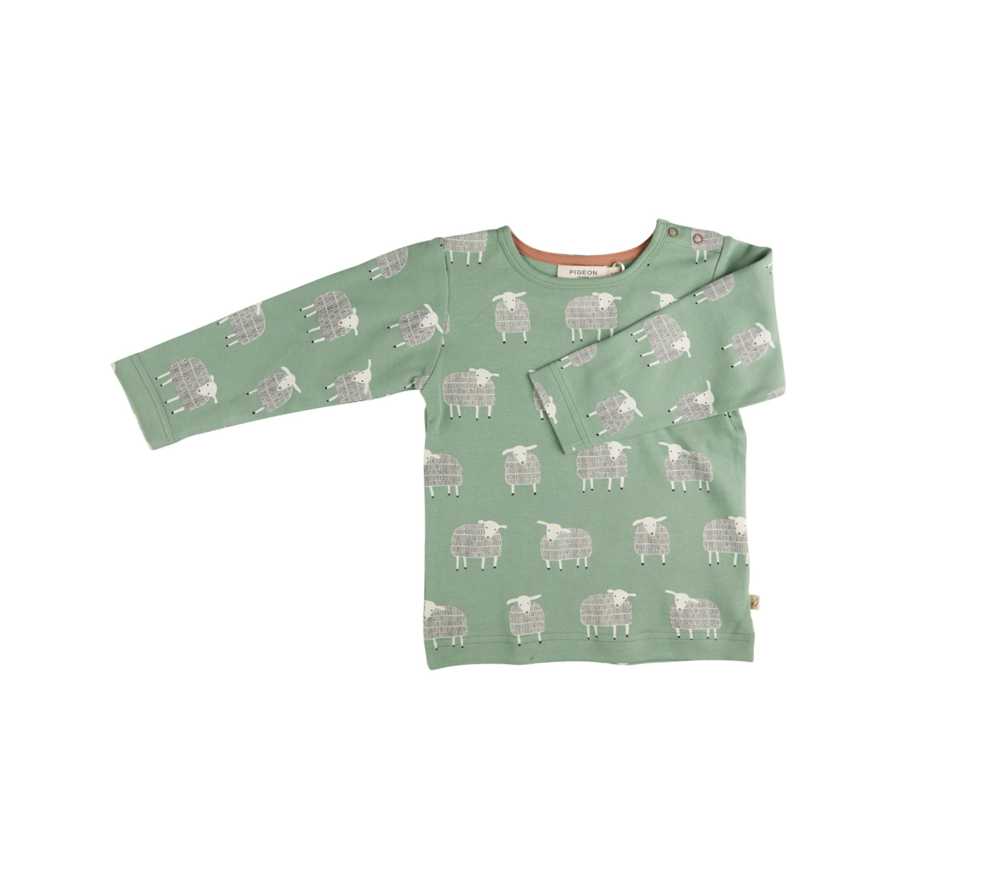 SALE Pigeon Organics sheep print Basil long sleeve Top