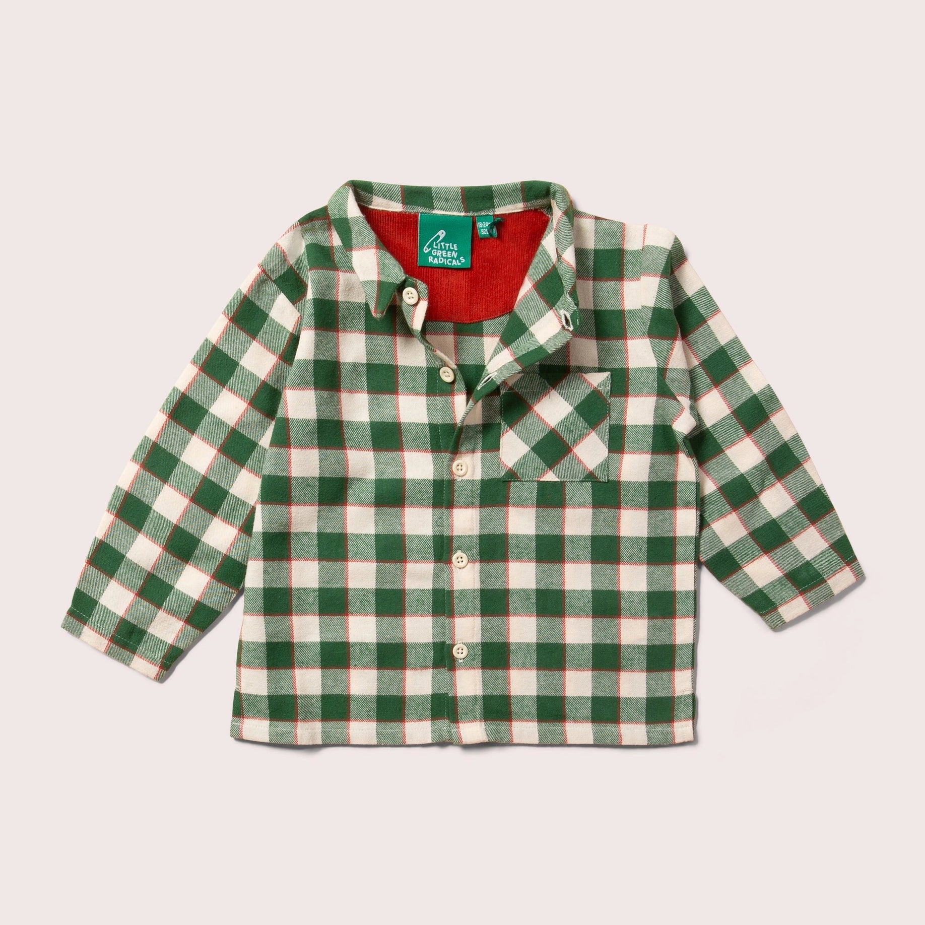 Fern Green Check Long Sleeve Shirt Little Green Radicals