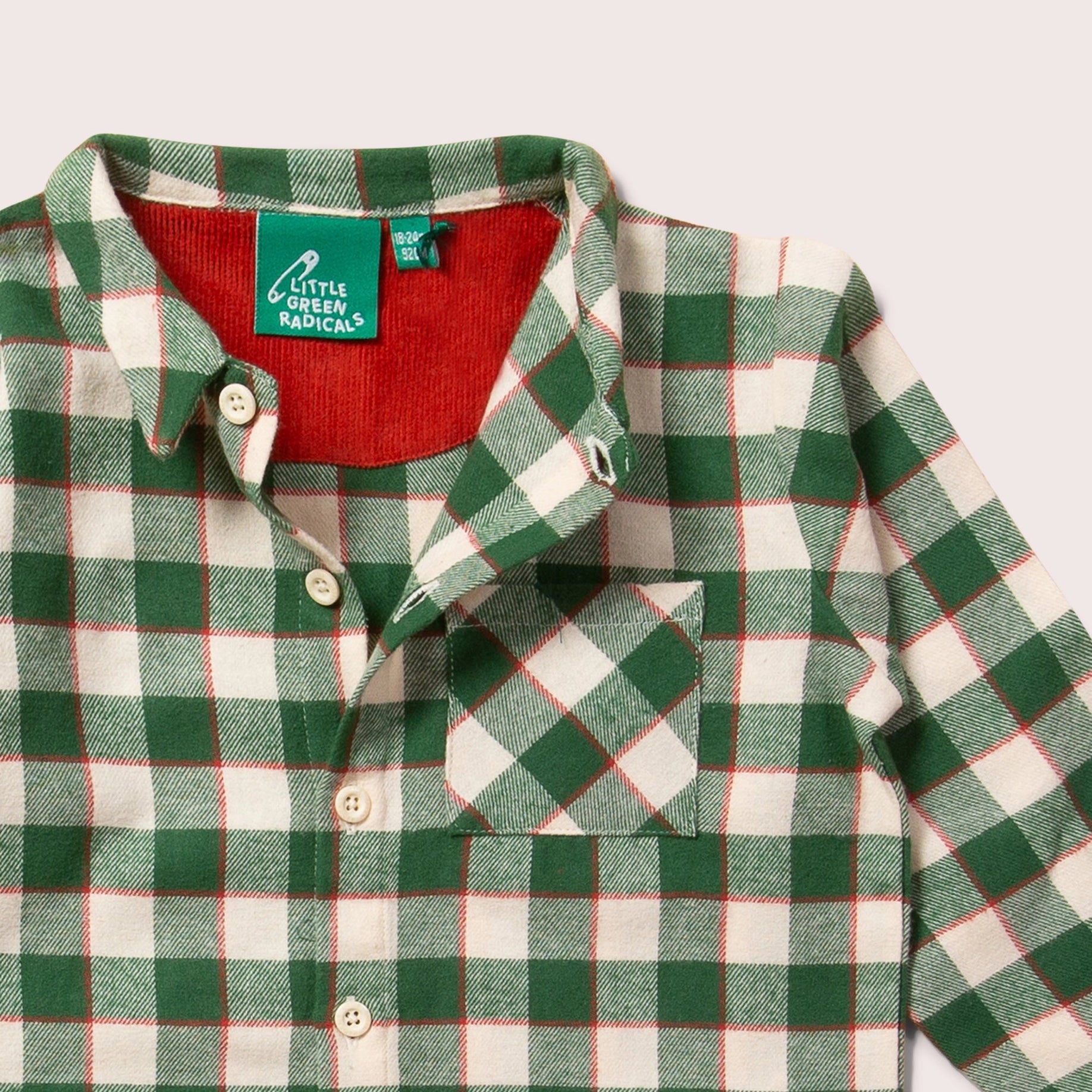 Fern Green Check Long Sleeve Shirt Little Green Radicals