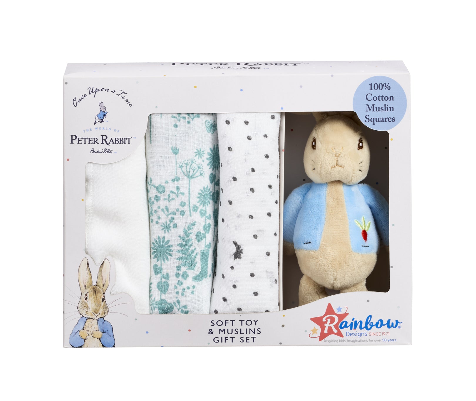 Peter Rabbit Toy & Muslin Set
