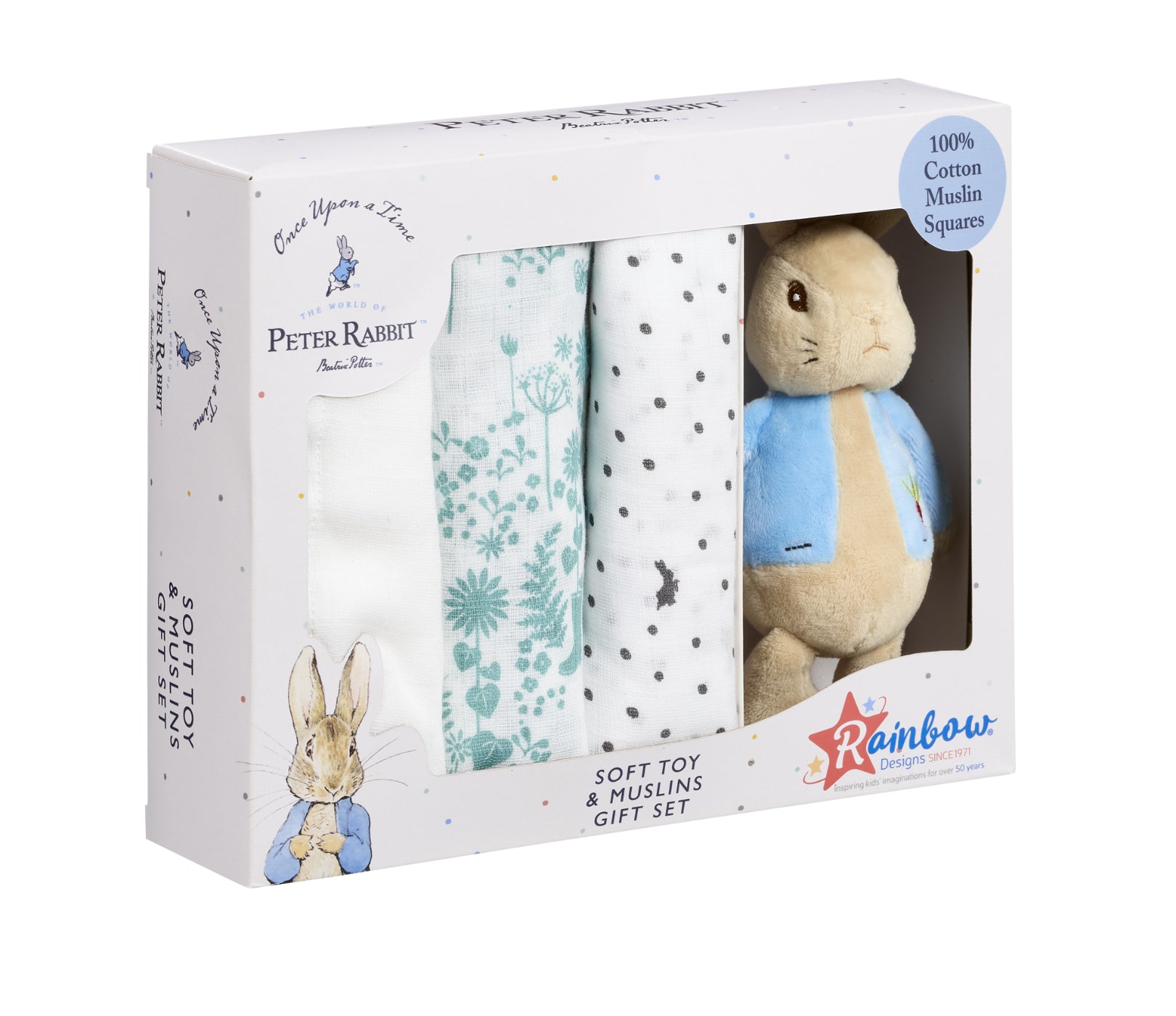 Peter Rabbit Toy & Muslin Set